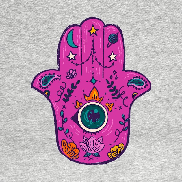 Pink Hamsa by Fluffymafi